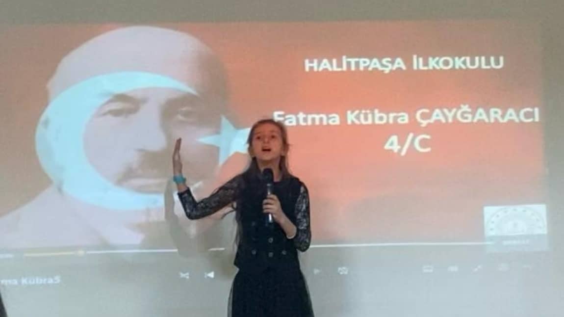 İstiklal Marşı'nı Güzel Okuma Yarışmasında İlçe 1.si Olduk